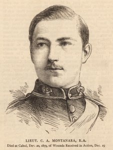 Lieutenant C A Montanara, RA (engraving) بواسطة مدرسة اللغة الإنجليزية