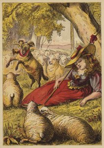 Little Bo-Peep (coloured engraving) بواسطة مدرسة اللغة الإنجليزية