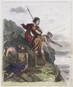 Llewellyn on the Mountains (نقش ملون) بواسطة مدرسة اللغة الإنجليزية