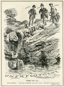لويد جورج يطلب من أصحاب العمل والمصرفيين والعمال التعاون لهزيمة البطالة ، 1921 بواسطة مدرسة اللغة الإنجليزية