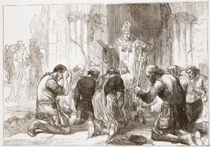 Lollards يتخلى عن إيمانهم ، توضيح من تاريخ البروتستانتية بقلم جيمس Aitken Wylie (1808-1890) ، حانة. 1878 بواسطة مدرسة اللغة الإنجليزية