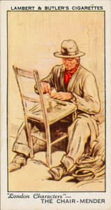 شخصيات لندن: صانع الكراسي (طباعة حجرية ملونة) بواسطة مدرسة اللغة الإنجليزية