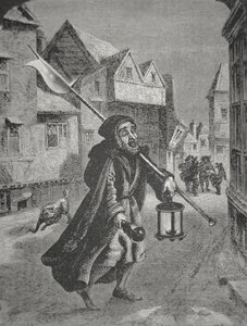 London Watchman of the 17th century (engraving) بواسطة مدرسة اللغة الإنجليزية