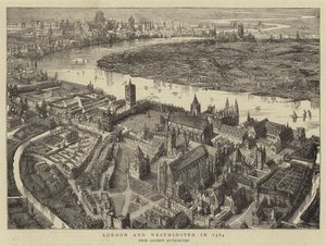 لندن وويستمنستر عام 1584 بواسطة مدرسة اللغة الإنجليزية