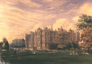 Longleat House ، ويلتشير ، حوالي عام 1850 (ألوان مائية) بواسطة مدرسة اللغة الإنجليزية