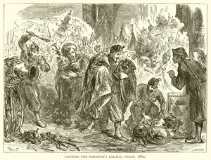 نهب قصر الأباطرة ، بيكين ، 1860 بواسطة مدرسة اللغة الإنجليزية