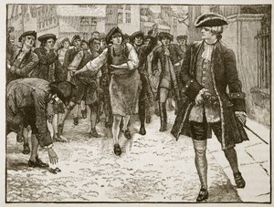 اللورد بوت ولندن ، 1763 ، رسم توضيحي من Cassells Illustrated History of England (sepia photo) بواسطة مدرسة اللغة الإنجليزية
