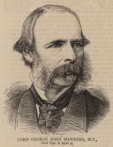Lord George John Manners, MP (engraving) بواسطة مدرسة اللغة الإنجليزية