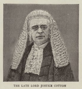 Lord Justice Cotton (engraving) بواسطة مدرسة اللغة الإنجليزية