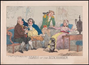 Lords of the Bedchamber، حانة. 1784 (نقش ملون يدوي) بواسطة مدرسة اللغة الإنجليزية