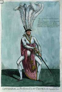 "Lothario ، كما يؤديه السيد Coates في مسرح Haymarket ، 9 ديسمبر 1811 ، حانة. بواسطة William Holland بواسطة مدرسة اللغة الإنجليزية