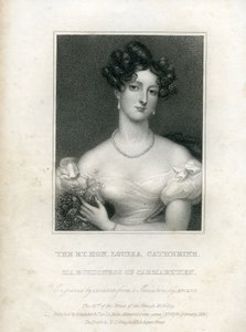 لويزا كاثرين أوزبورن ، دوقة ليدز عندما ماركية كارمارثين ، 1830 بواسطة مدرسة اللغة الإنجليزية