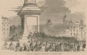 م. Kossuth يخاطب الناس في Charing Cross بواسطة مدرسة اللغة الإنجليزية