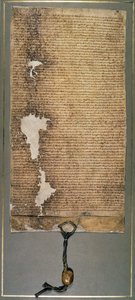 Magna Carta ، النسخة النهائية الصادرة في عام 1225 بواسطة هنري الثالث بواسطة مدرسة اللغة الإنجليزية