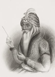 مهراجا رانجيت سينغ ، من "معرض الصور التاريخية" ، تم نشره عام 1880 بواسطة مدرسة اللغة الإنجليزية