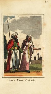 رجل وامرأة من الجزيرة العربية بواسطة مدرسة اللغة الإنجليزية