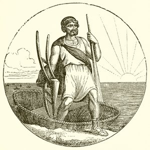 رجل في Coracle بواسطة مدرسة اللغة الإنجليزية
