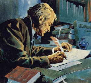بعد سنوات عديدة ، كتب داروين كتابه أصل الأنواع بواسطة مدرسة اللغة الإنجليزية