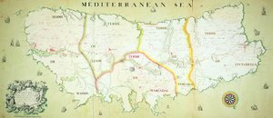 خريطة جزيرة مينوركا ، ج .1740