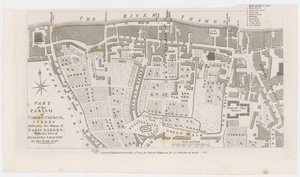 خريطة توضح قصر حديقة باريس من تصميم R Wilkinson ، 1822
