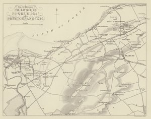 خريطة لتوضيح معارك الخنصر 1547 و Prestonpans 1745 بواسطة مدرسة اللغة الإنجليزية
