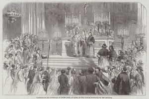 Marriage in the Cathedral of Notre Dame, at Paris, of the Couples portioned by the Emperor (engraving) بواسطة مدرسة اللغة الإنجليزية