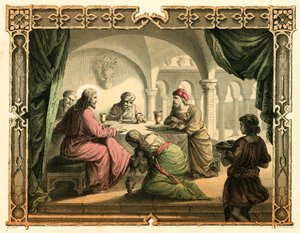 مريم تمسح أقدام يسوع بواسطة مدرسة اللغة الإنجليزية