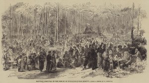 May-Day Festival in the Forest of Sokolniki, near Moscow (engraving) بواسطة مدرسة اللغة الإنجليزية