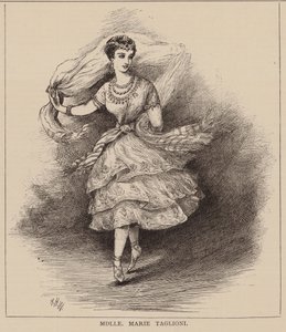 السيدة ماري تاغليوني (نقش) بواسطة مدرسة اللغة الإنجليزية