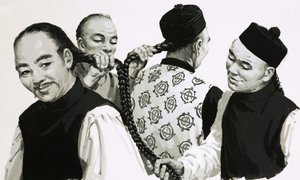 قياس ضفائر شعر Chinaman بواسطة مدرسة اللغة الإنجليزية