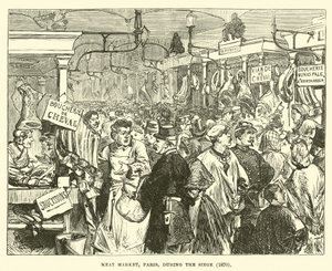 سوق اللحوم ، باريس ، خلال الحصار ، 1870 بواسطة مدرسة اللغة الإنجليزية