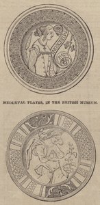 Mediaeval Plates, in the British Museum (engraving) بواسطة مدرسة اللغة الإنجليزية