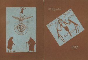 قائمة مأدبة على شرف هنري ايرفينغ ، قلم وقلم رصاص ، غلاسكو ، 15 سبتمبر 1887 بواسطة مدرسة اللغة الإنجليزية