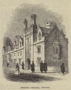 Merton College, Oxford (engraving) بواسطة مدرسة اللغة الإنجليزية