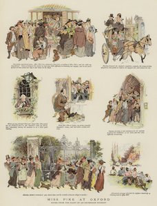 Miss Pike at Oxford (colour litho) بواسطة مدرسة اللغة الإنجليزية
