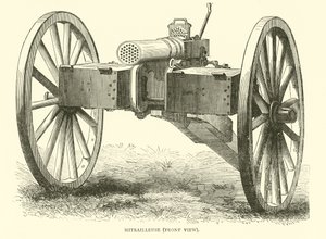 رشاش ، منظر أمامي ، أغسطس 1870 بواسطة مدرسة اللغة الإنجليزية