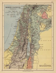 فلسطين الحديثة (طباعة حجرية ملونة) بواسطة مدرسة اللغة الإنجليزية