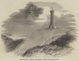 Monument to Admiral Sir Thomas Hardy, on Blagdon Hill (engraving) بواسطة مدرسة اللغة الإنجليزية