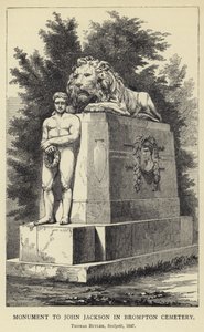 النصب التذكاري لجون جاكسون في مقبرة برومبتون ، توماس باتلر ، سكلبسيت ، 1847 بواسطة مدرسة اللغة الإنجليزية