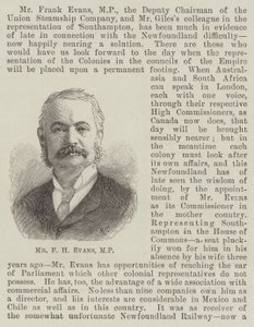 السيد FH Evans ، MP (نقش) بواسطة مدرسة اللغة الإنجليزية