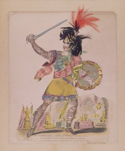 السيد Gomersall في دور إيرل دوجلاس من "The Ballad of Chevy Chase" ، الحانة. بواسطة أورلاندو هودجسون ، 1832 (النقش والكولاج) بواسطة مدرسة اللغة الإنجليزية