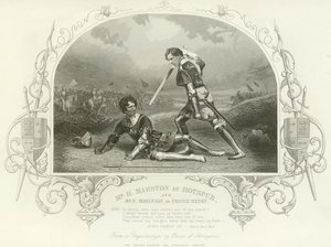 السيد H Marston مثل Hotspur والسيد F Robinson مثل الأمير Henry ، الملك Henry Henry IV ، الجزء الأول