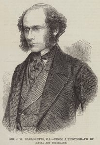 السيد JW Bazalgette ، CE (نقش) بواسطة مدرسة اللغة الإنجليزية