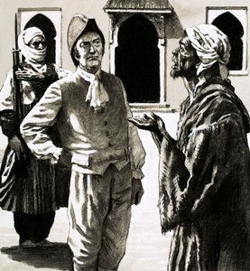 واجه السيد جوزيف دوبوا مخلوقًا متهالكًا (جواش على ورق) بواسطة مدرسة اللغة الإنجليزية
