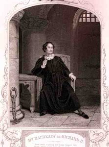 السيد ماكريدي في دور ريتشارد الثاني ، الفصل الخامس ، المشهد الخامس ، في مسرحية ويليام شكسبير (1564-1616) نقشها ج. روجرز (نقش) بواسطة مدرسة اللغة الإنجليزية
