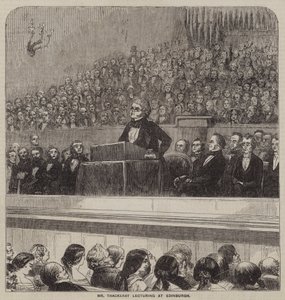 Mr Thackeray lecturing at Edinburgh (engraving) بواسطة مدرسة اللغة الإنجليزية