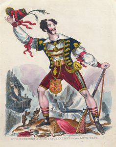 السيد دبليو هاريسون مثل خوسيه سبيكباكر في اختبار الحب ، c.1840 بواسطة مدرسة اللغة الإنجليزية