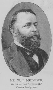 السيد WJ Mudford ، محرر "Standard" (النقش) بواسطة مدرسة اللغة الإنجليزية
