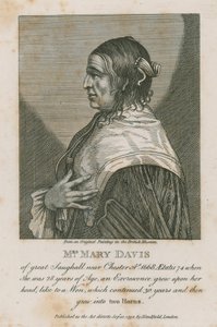 السيدة ماري ديفيس من Saughall قرب Chester ، 1668 بواسطة مدرسة اللغة الإنجليزية