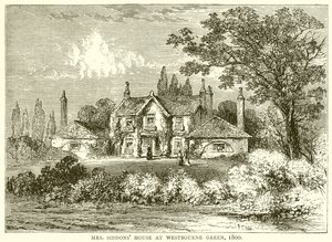 السيدة Siddons House في Westbourne Green ، 1800